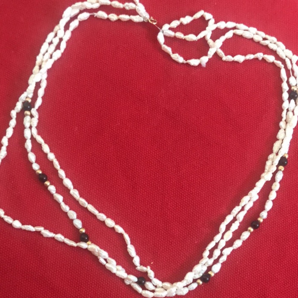 real 14k gold jewelry W/ Genuine pearl